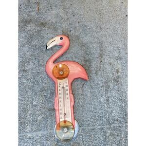 Flamingo Window Thermometer 8X3